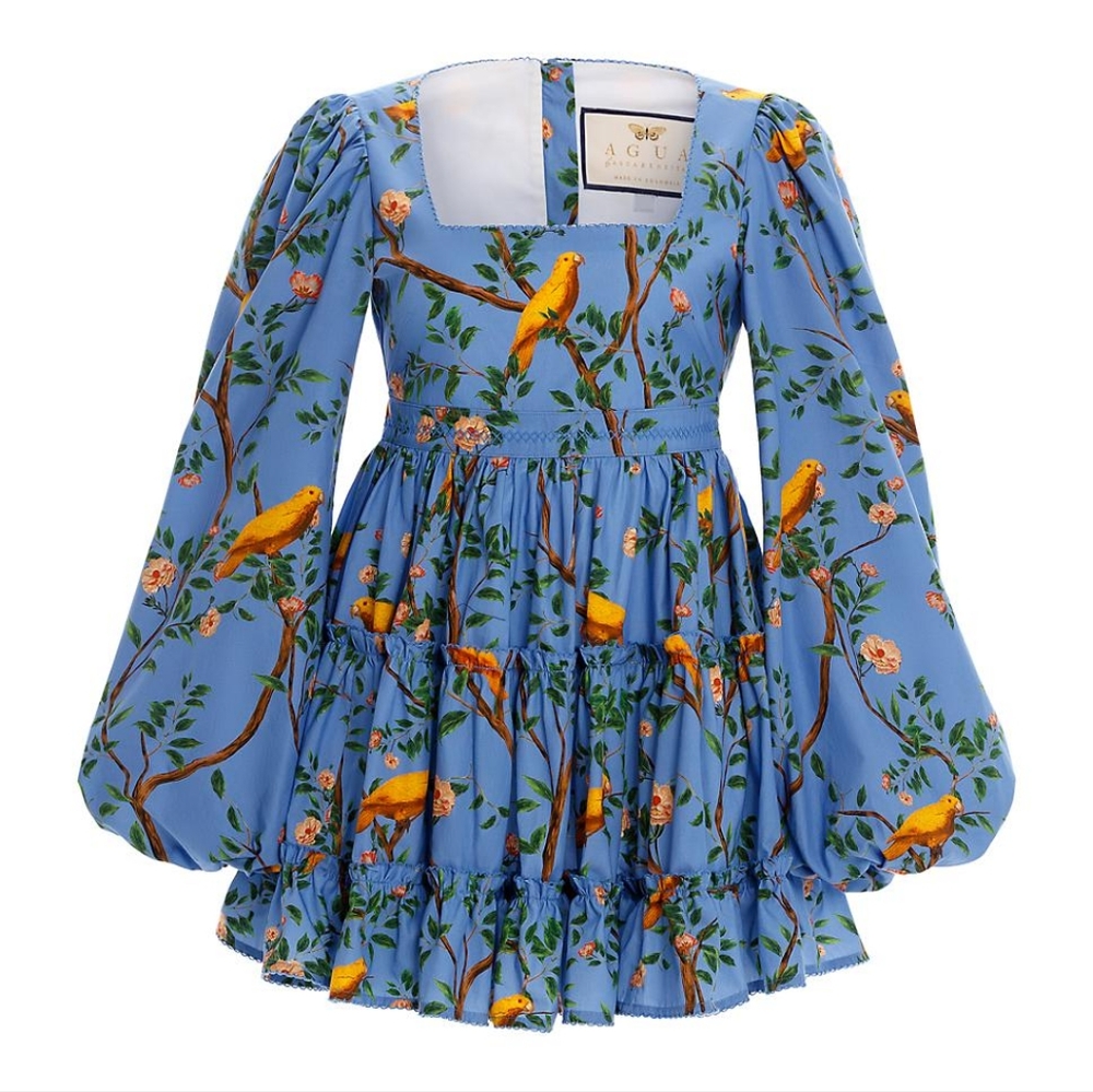 Agua Bendita Domingo Avena Bird Dress, XS, EUC - Picture 1 of 3